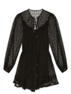 Zimmermann Belle Swiss-dot And Lace Playsuit