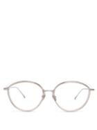 Matchesfashion.com Linda Farrow - Rounded Metal Cat Eye Sunglasses - Womens - Clear