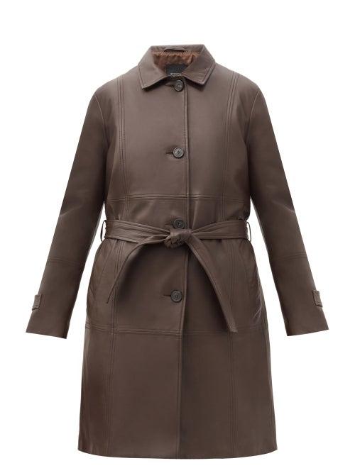 Matchesfashion.com Weekend Max Mara - Ottico Coat - Womens - Dark Brown