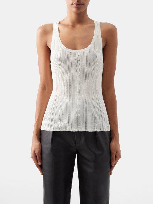 Petar Petrov - Tait Rib-knit Tank Top - Womens - Off White