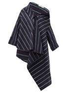 Matchesfashion.com Palmer//harding - Jasmin Off The Shoulder Cotton Poplin Shirt - Womens - Blue