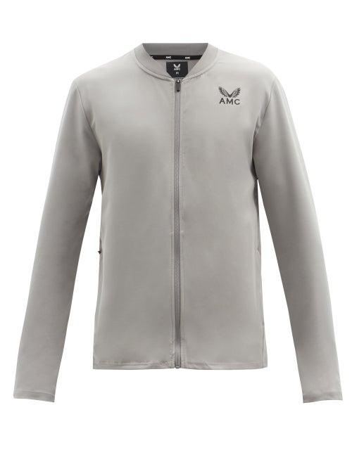 Mens Activewear Castore - Logo-print Technical-jersey Zipped Jacket - Mens - Grey