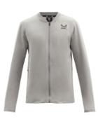 Mens Activewear Castore - Logo-print Technical-jersey Zipped Jacket - Mens - Grey