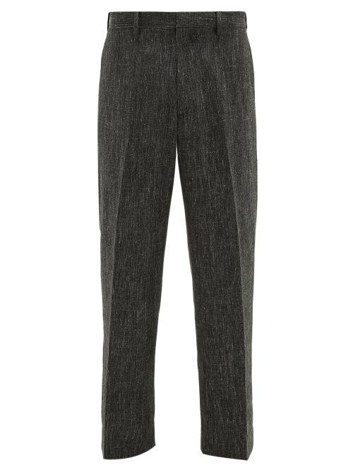 Matchesfashion.com Sasquatchfabrix - Straight-leg Linen-blend Trousers - Mens - Grey