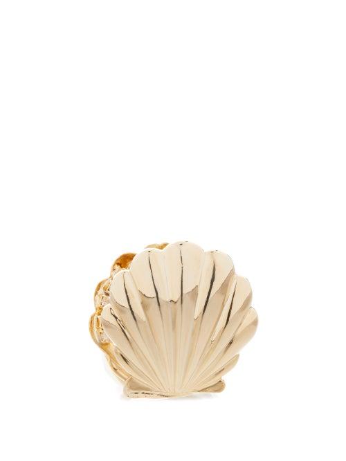 Matchesfashion.com Rosantica - Basquiat Crystal & Faux-pearl Clam Ring - Womens - Gold