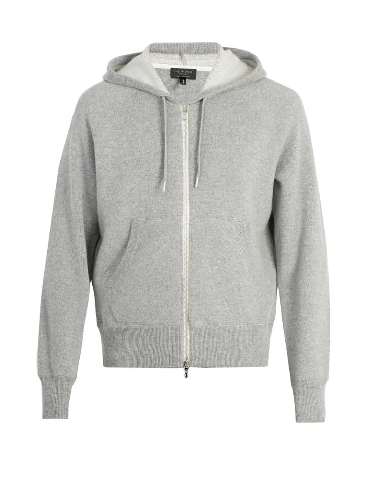 Rag & Bone Haldon Hooded Zip-through Cashmere Sweater