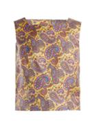 Matchesfashion.com Etro - Dorado Paisley Print Silk Twill Top - Womens - Yellow Print