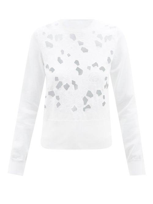 Dolce & Gabbana - Open-work Cotton Sweater - Womens - White