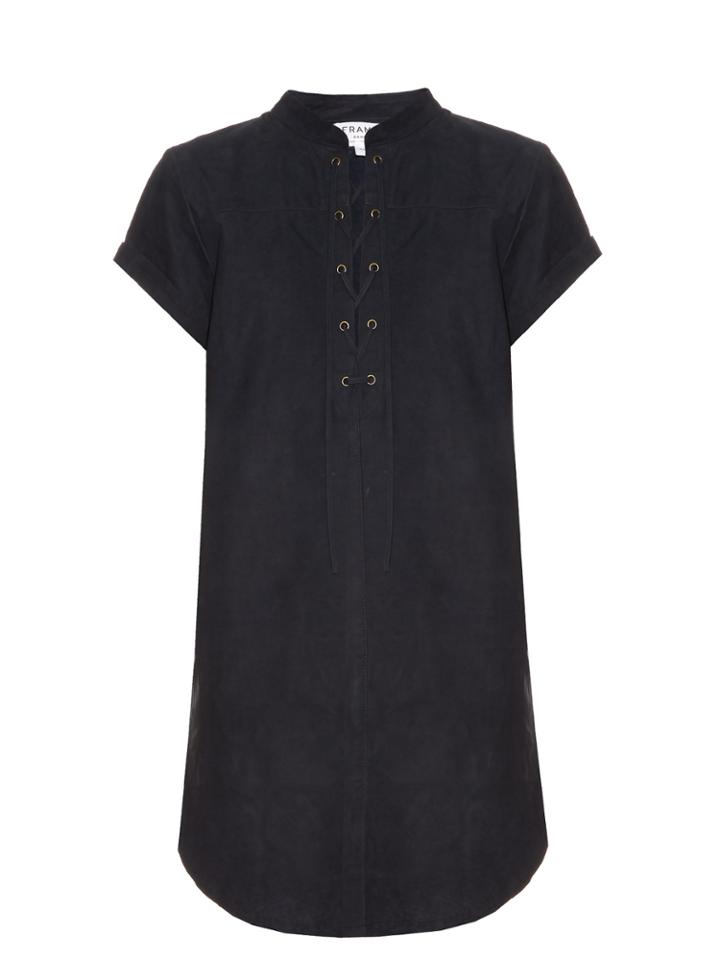 Frame Le Lace Suede Dress