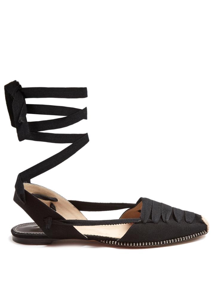 Altuzarra Wraparound Canvas Espadrilles