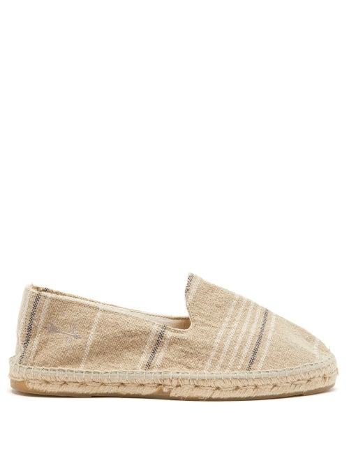 Maneb - Hamptons Linen-blend Canvas Espadrilles - Mens - Beige