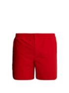 Matchesfashion.com Polo Ralph Lauren - Prepster Fit Logo Embroidered Swim Shorts - Mens - Red Multi