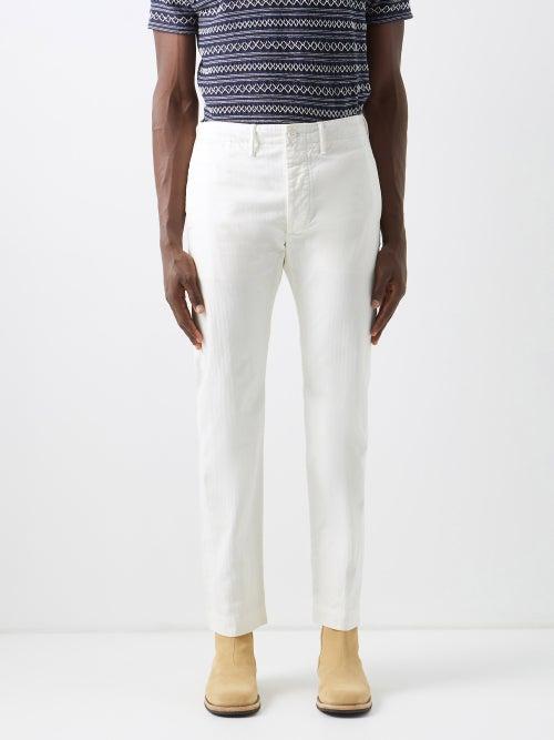Rrl - Officers Cotton-twill Trousers - Mens - White