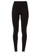 Matchesfashion.com Totme - Compact High-rise Jersey Leggings - Womens - Black
