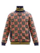 Gucci - Gg Psychedelic-jacquard Knitted Wool Track Jacket - Mens - Navy Multi