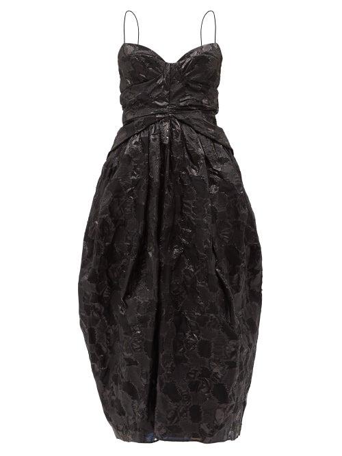 Cecilie Bahnsen - Jeorge Levantara Fil-coup Dress - Womens - Black