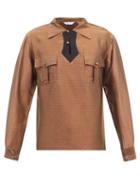 Sasquatchfabrix - Paisley-print Satin Shirt - Mens - Brown