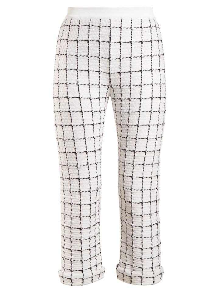 Balmain Mid-rise Checked Trousers