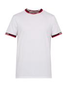 Matchesfashion.com Moncler - Maglia Logo Intarsia Cotton Blend T Shirt - Mens - White