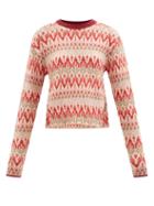 Moncler - Fair Isle Sweater - Womens - Red Multi