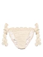 Matchesfashion.com Anna Kosturova - Sweet Innocence Crochet Bikini Briefs - Womens - Cream