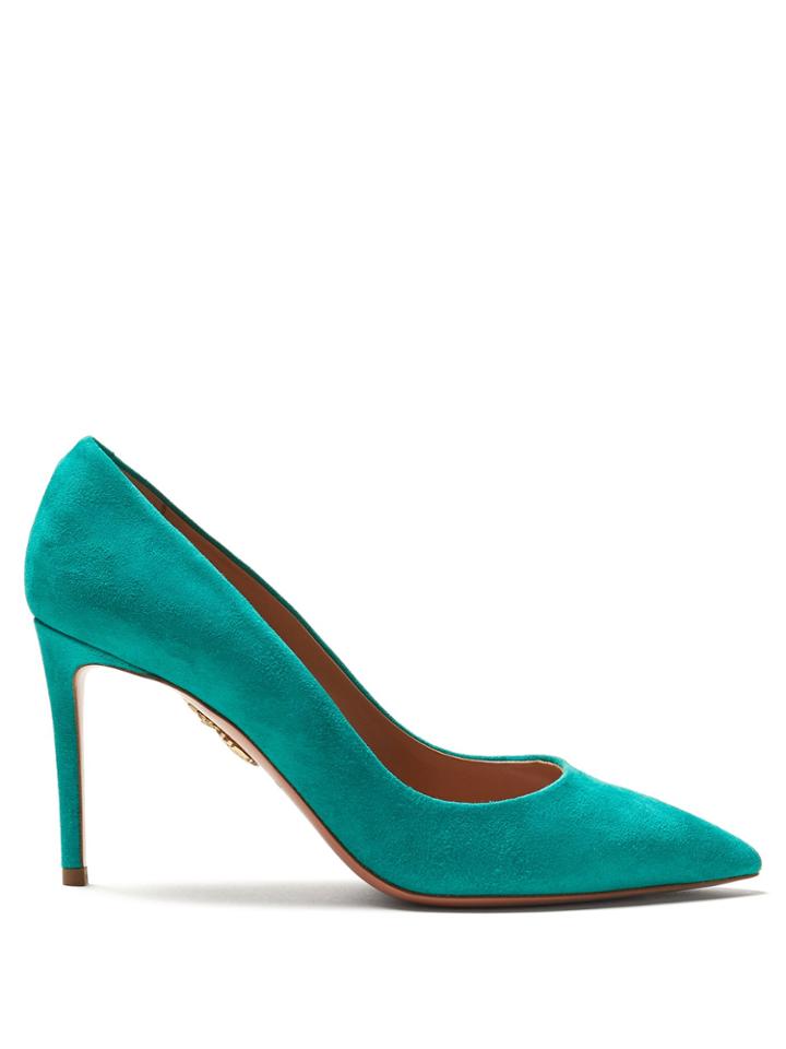 Aquazzura Simply Irresistible 85 Suede Pumps