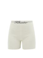 Khaite - Bryant Logo Jersey Cycling Shorts - Womens - Ivory