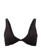 Matchesfashion.com Haight - Mah Triangle Crepe Bikini Top - Womens - Black