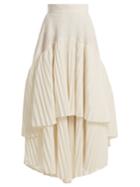 Brunello Cucinelli Pleated Cotton-blend Skirt