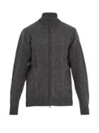 Adidas Originals By Wings + Horns Zip-through Cable-knit Wool Cardigan