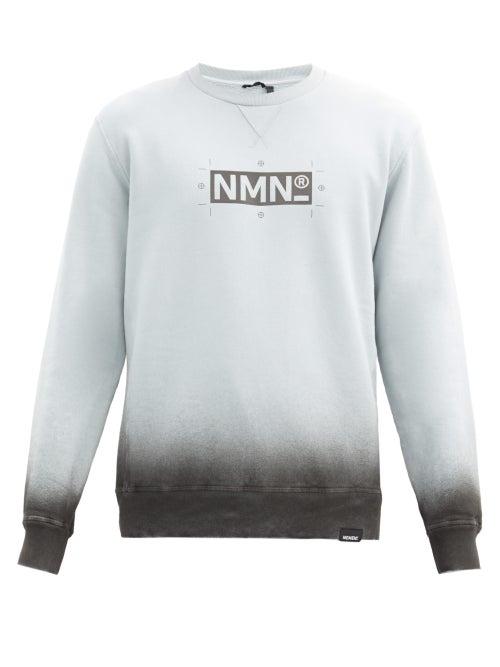 Matchesfashion.com Nemen - Swift Logo-print Cotton-jersey Sweatshirt - Mens - Light Grey