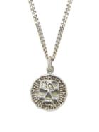 Matchesfashion.com Emanuele Bicocchi - Skull Coin Sterling Silver Necklace - Mens - Silver
