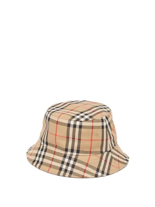 Matchesfashion.com Burberry - Vintage-check Cotton Bucket Hat - Womens - Beige Multi