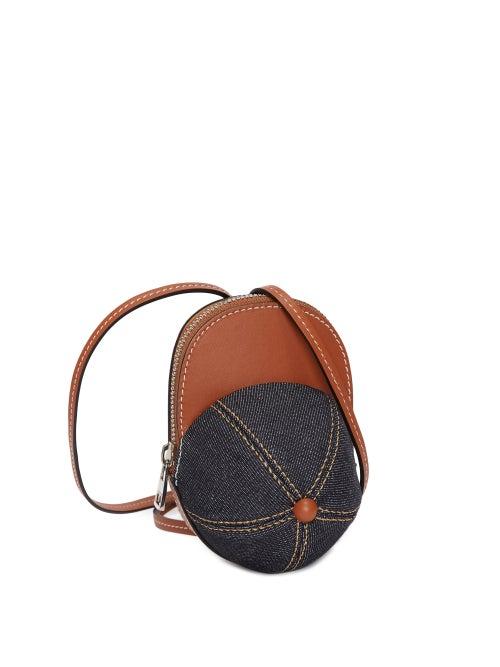 Ladies Bags Jw Anderson - Cap Nano Leather Cross-body Bag - Womens - Tan Navy