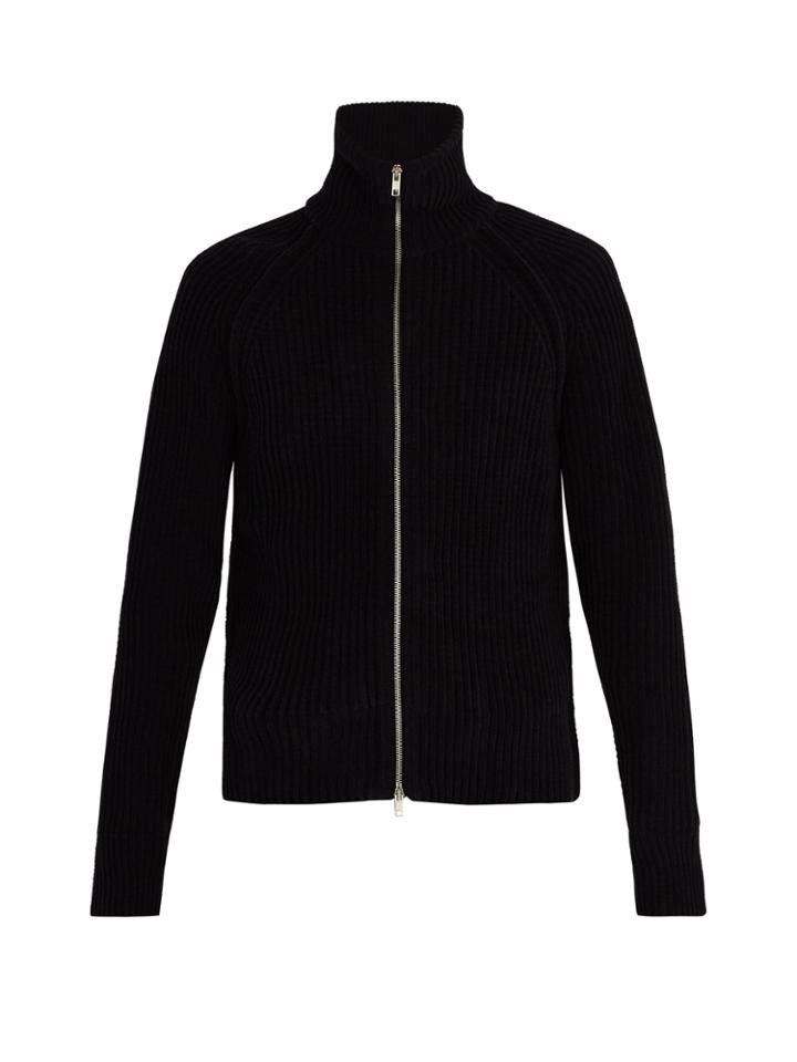 Maison Margiela Zipped Ribbed Sweater