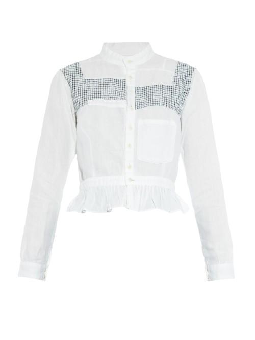 Visvim Grainger Patchwork Cotton And Linen-blend Shirt