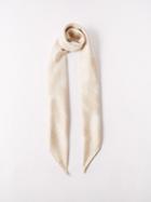 Alexander Mcqueen - Graffiti-print Silk-twill Scarf - Womens - Cream Beige