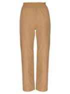 Matchesfashion.com Frame - Leather Straight-leg Trousers - Womens - Camel