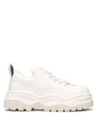 Matchesfashion.com Eytys - Angel Exaggerated Sole Leather Trainers - Womens - White