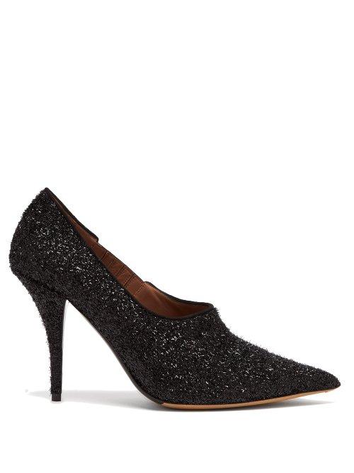 Matchesfashion.com Tabitha Simmons - Oona Lurex Point Toe Pumps - Womens - Black