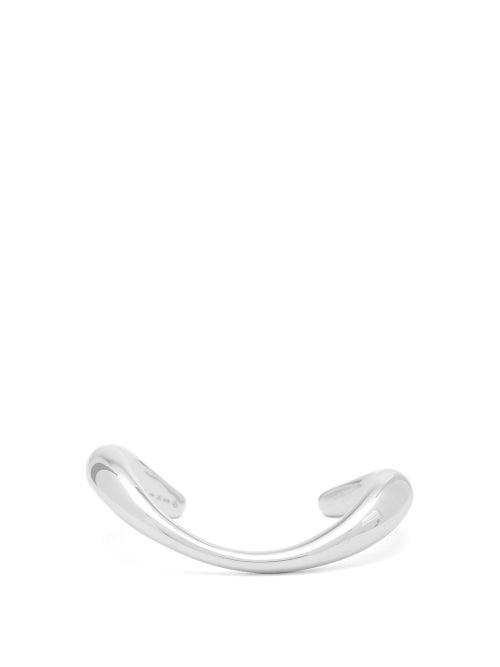 Matchesfashion.com Charlotte Chesnais - Turtle Rhodium-plated Sterling-silver Bangle - Womens - Silver