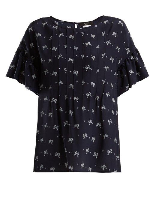 Matchesfashion.com Weekend Max Mara - Toronto Top - Womens - Navy Print