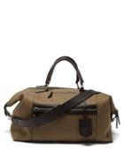 Mtier - Vagabond Leather-trim Twill Holdall - Mens - Khaki