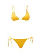 Matchesfashion.com Eres - Mouna & Malou Triangle Bikini - Womens - Yellow