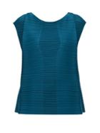 Pleats Please Issey Miyake - Hopping Technical-pleated Top - Womens - Blue