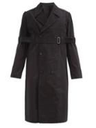 Matchesfashion.com Undercover - Belted Double-breasted Cotton-blend Coat - Mens - Black