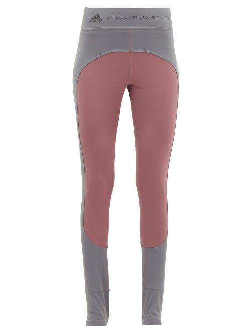 Matchesfashion.com Adidas By Stella Mccartney - Comfort Two Tone Stirrup Ankle Leggings - Womens - Pink