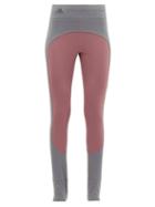 Matchesfashion.com Adidas By Stella Mccartney - Comfort Two Tone Stirrup Ankle Leggings - Womens - Pink
