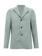 Matchesfashion.com Officine Gnrale - Armie Single-breasted Cotton-poplin Suit Jacket - Mens - Light Blue