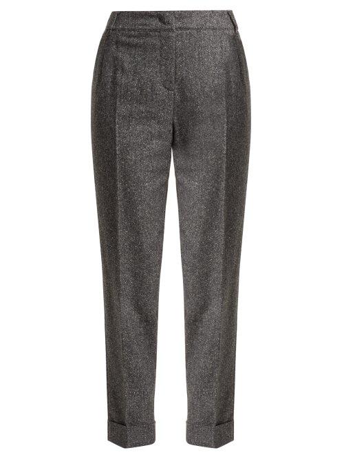 Matchesfashion.com Weekend Max Mara - Bergamo Trousers - Womens - Dark Grey